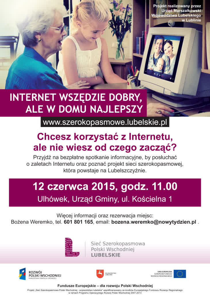 plakat internet szeroko pasmowy ulhowek